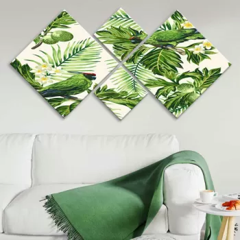 Set 4 tablouri decorative, 4MDF351593747, MDF, Imprimat UV, Multicolor imagine