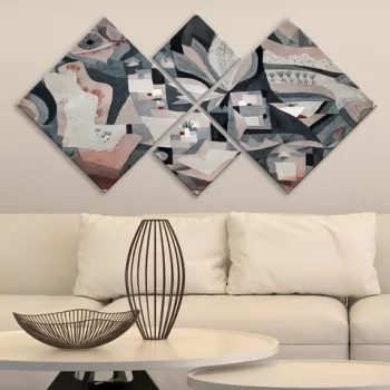 Set 4 tablouri decorative, 4MDF3586223, MDF, Imprimat UV, Multicolor imagine