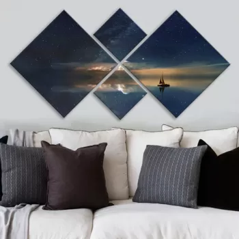 Set 4 tablouri decorative, 4MDF3605547, MDF, Imprimat UV, Multicolor imagine