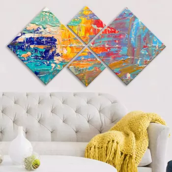 Set 4 tablouri decorative, 4MDF362273090, MDF, Imprimat UV, Multicolor imagine