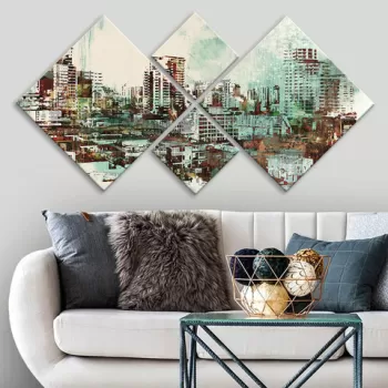 Set 4 tablouri decorative, 4MDF363401084, MDF, Imprimat UV, Multicolor imagine