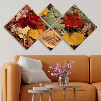 Set 4 tablouri decorative, 4MDF36954355, MDF, Imprimat UV, Multicolor imagine