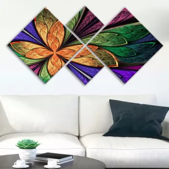 Set 4 tablouri decorative, 4MDF381550492, MDF, Imprimat UV, Multicolor imagine