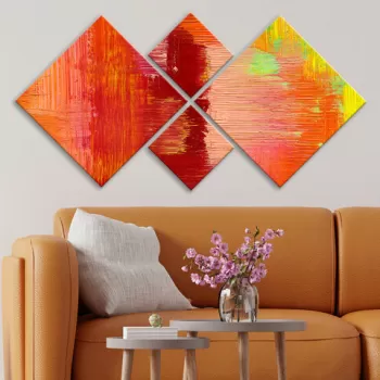 Set 4 tablouri decorative, 4MDF40428634, MDF, Imprimat UV, Multicolor imagine