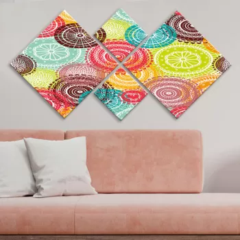 Set 4 tablouri decorative, 4MDF4155716, MDF, Imprimat UV, Multicolor imagine