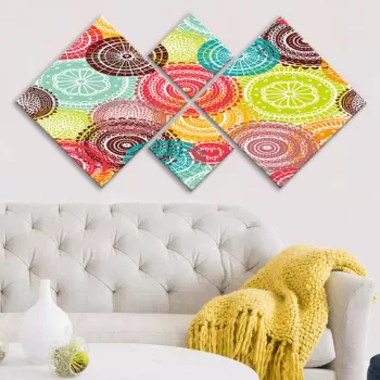 Set 4 tablouri decorative, 4MDF41557163, MDF, Imprimat UV, Multicolor imagine