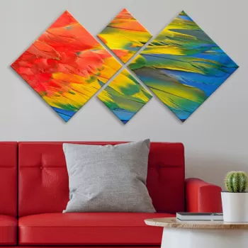 Set 4 tablouri decorative, 4MDF41682131, MDF, Imprimat UV, Multicolor imagine
