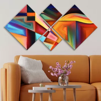 Set 4 tablouri decorative, 4MDF417386659, MDF, Imprimat UV, Multicolor imagine