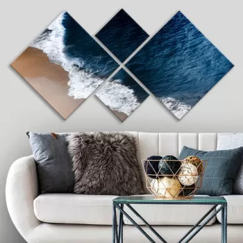 Set 4 tablouri decorative, 4MDF428340, MDF, Imprimat UV, Multicolor imagine