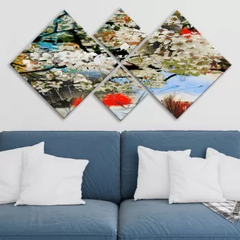 Set 4 tablouri decorative, 4MDF4541435, MDF, Imprimat UV, Multicolor imagine