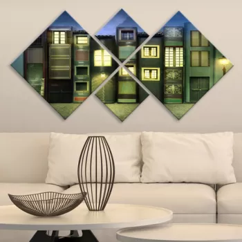 Set 4 tablouri decorative, 4MDF45466113, MDF, Imprimat UV, Multicolor imagine