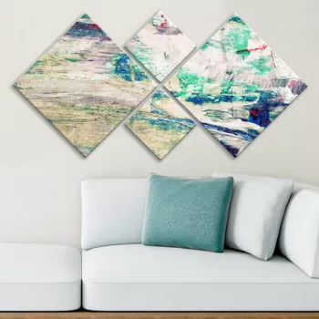 Set 4 tablouri decorative, 4MDF45733497, MDF, Imprimat UV, Multicolor imagine