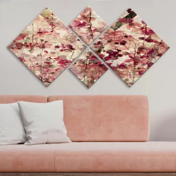 Set 4 tablouri decorative, 4MDF4577294, MDF, Imprimat UV, Multicolor imagine