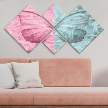 Set 4 tablouri decorative, 4MDF4811564, MDF, Imprimat UV, Multicolor imagine