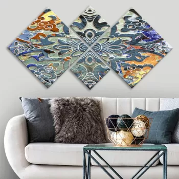 Set 4 tablouri decorative, 4MDF483427741, MDF, Imprimat UV, Multicolor imagine