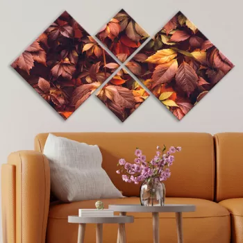 Set 4 tablouri decorative, 4MDF486090697, MDF, Imprimat UV, Multicolor imagine