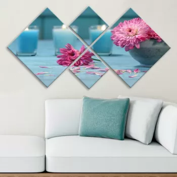 Set 4 tablouri decorative, 4MDF4969722, MDF, Imprimat UV, Multicolor imagine