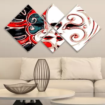 Set 4 tablouri decorative, 4MDF4982673, MDF, Imprimat UV, Multicolor imagine