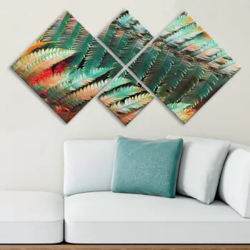 Set 4 tablouri decorative, 4MDF498377113, MDF, Imprimat UV, Multicolor imagine