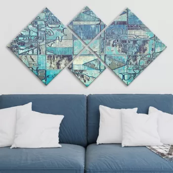 Set 4 tablouri decorative, 4MDF504702988, MDF, Imprimat UV, Multicolor imagine