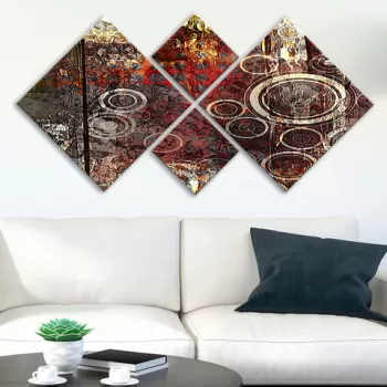 Set 4 tablouri decorative, 4MDF5146586, MDF, Imprimat UV, Multicolor imagine