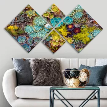 Set 4 tablouri decorative, 4MDF538671676, MDF, Imprimat UV, Multicolor imagine