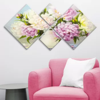 Set 4 tablouri decorative, 4MDF545693890, MDF, Imprimat UV, Multicolor imagine