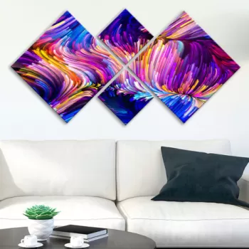 Set 4 tablouri decorative, 4MDF550769545, MDF, Imprimat UV, Multicolor imagine