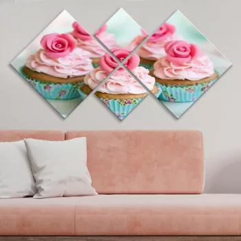 Set 4 tablouri decorative, 4MDF5542425, MDF, Imprimat UV, Multicolor imagine