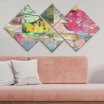 Set 4 tablouri decorative, 4MDF56168362, MDF, Imprimat UV, Multicolor imagine