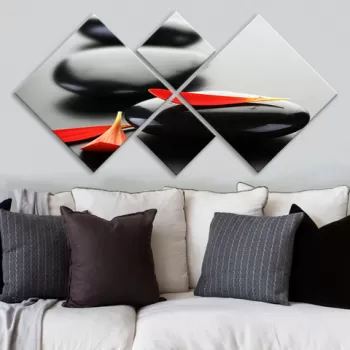 Set 4 tablouri decorative, 4MDF56896945, MDF, Imprimat UV, Multicolor imagine