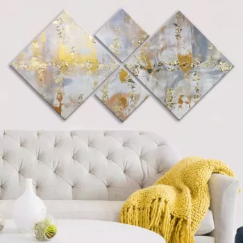 Set 4 tablouri decorative, 4MDF57072, MDF, Imprimat UV, Multicolor imagine