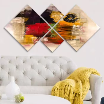 Set 4 tablouri decorative, 4MDF57105609, MDF, Imprimat UV, Multicolor imagine