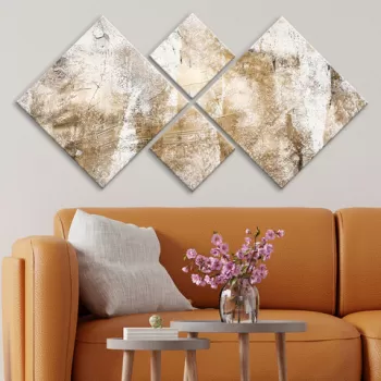 Set 4 tablouri decorative, 4MDF575995, MDF, Imprimat UV, Multicolor imagine