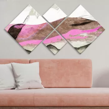 Set 4 tablouri decorative, 4MDF576932, MDF, Imprimat UV, Multicolor imagine