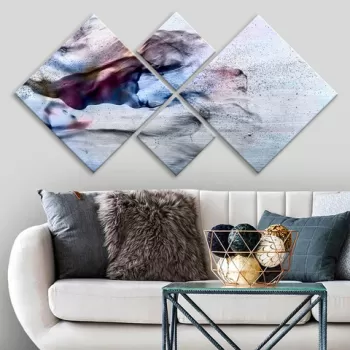 Set 4 tablouri decorative, 4MDF577539, MDF, Imprimat UV, Multicolor imagine