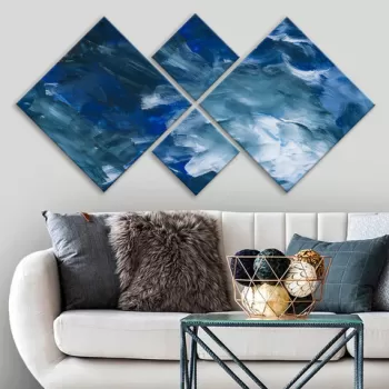 Set 4 tablouri decorative, 4MDF582054, MDF, Imprimat UV, Multicolor imagine