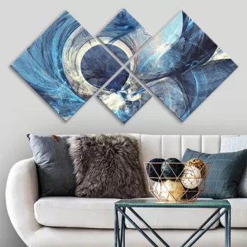 Set 4 tablouri decorative, 4MDF586492415, MDF, Imprimat UV, Multicolor imagine