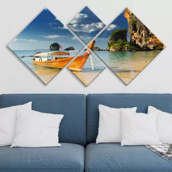 Set 4 tablouri decorative, 4MDF5912084, MDF, Imprimat UV, Multicolor imagine