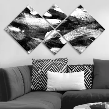 Set 4 tablouri decorative, 4MDF601462121, MDF, Imprimat UV, Multicolor imagine