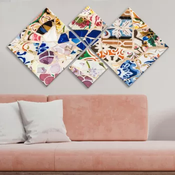 Set 4 tablouri decorative, 4MDF608292041, MDF, Imprimat UV, Multicolor imagine