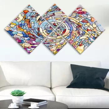 Set 4 tablouri decorative, 4MDF608678174, MDF, Imprimat UV, Multicolor imagine