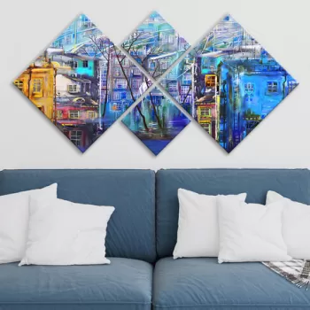 Set 4 tablouri decorative, 4MDF635417399, MDF, Imprimat UV, Multicolor imagine