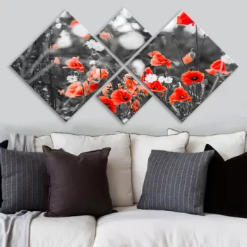 Set 4 tablouri decorative, 4MDF63816769, MDF, Imprimat UV, Multicolor imagine