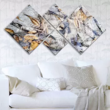 Set 4 tablouri decorative, 4MDF64795060, MDF, Imprimat UV, Multicolor imagine