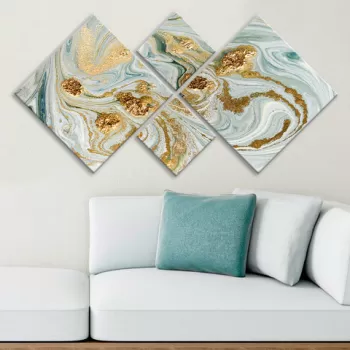 Set 4 tablouri decorative, 4MDF665277676, MDF, Imprimat UV, Multicolor imagine