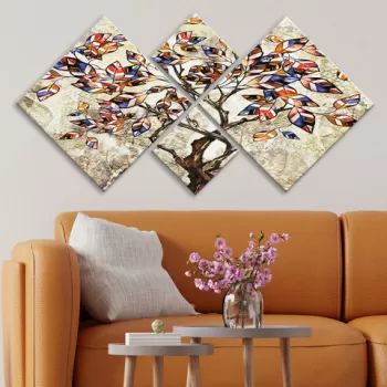 Set 4 tablouri decorative, 4MDF670518193, MDF, Imprimat UV, Multicolor imagine