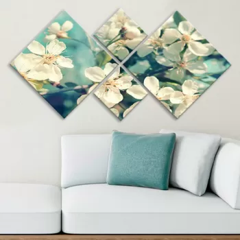 Set 4 tablouri decorative, 4MDF6826958, MDF, Imprimat UV, Multicolor imagine