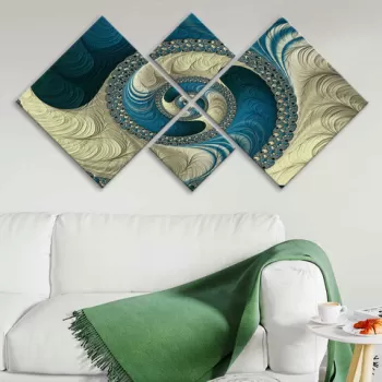 Set 4 tablouri decorative, 4MDF689833501, MDF, Imprimat UV, Multicolor imagine