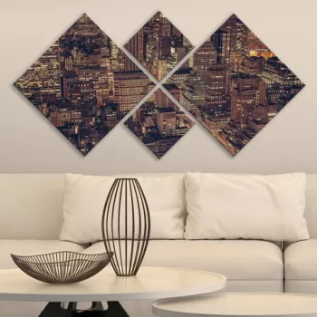 Set 4 tablouri decorative, 4MDF690868, MDF, Imprimat UV, Multicolor imagine